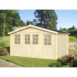 Gartenhaus Holz 28mm ARNE 400x300cm 28mm Bohlen ohne Boden Blockhaus Gerätehaus