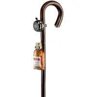 Gastrock Gehstock Wanderstock Vatertag mit Glocke und Schnaps braun