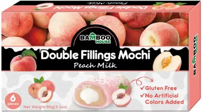 Bamboo House Doppelt gefüllte Pfirsich-Mochi 90 g