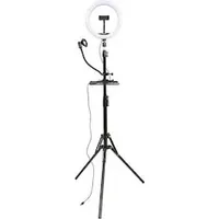 StudioKing LED Vlog Set SK-K190 mit Ringlamp und Mikrofonhalter