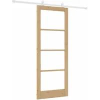 vidaXL Schiebetür ORKDAL Braun 83 x 211 cm Holz und Metall