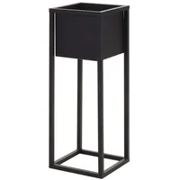 Spetebo Blumentopfständer mit Topf 70 x 70 cm Schwarz