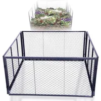 Novatool 2X Garten-Komposter Metall 100x100x100 cm, mit erweiterbarem Stecksytem, pulverbeschichteter Metallkomposter mit 1000 Liter Volumen