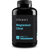 Magnesium - 240 vegane Magnesium Kapseln - 1200mg reines Magnesium Citrat Buffered mit 360mg elementarem Magnesium - Sport Elektrolyte für Ihr Training & Fitness - Magnesiumcitrat Pulver | Zenement