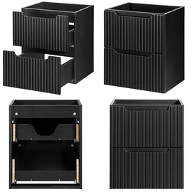 [en.casa] Waschbeckenunterschrank Skelbolu 50,4 x 59,5 x 40 cm Schwarz