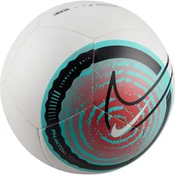 NIKE Ball Phantom Soccer Ball, WHITE/AURORA GREEN/EMBER GLOW/BLACK, 5