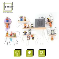 BOARTI Kinderregal Tier Pferd hängend für Toniebox und Tonie Figuren platzsparendes Regal Maße: H. 43 x B. 68 x T. 19 cm Wandregal für Musikbox und Figuren Aufbewahrung mit Magneteinsätzen Aufbewahrungsregal Holz