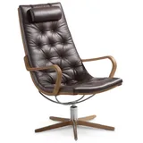 Conform Sessel Life Eiche geölt Leder Brown