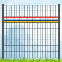 zaun|zu® Sichtschutzstreifen 1 Set 1,2 x 25 cm Rot/Weiß/Blau/Gelb Kunststoff