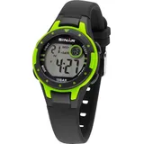 SINAR Jugenduhr Sportuhr Outdoor Digital Quarz 10 bar mit Silikonarmband und Licht Schwarz