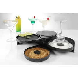HENDI Zuckerrandhelfer 3-teilig 20 x 16 x 7,5 cm Schwarz