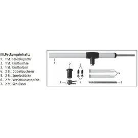 ABUS Tele-Z Teleskopstange Weiß AL0145