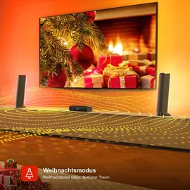 ultimea 5.0-Kanal abnehmbarer Soundbar für Smart-TVs mit RGB-Beleuchtung, App-Steuerung, Spitzenleistung 180W, Bluetooth 5.3, HDMI/OPT/AUX, Apollo S70 - Schwarz