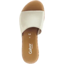 Gabor Pantolette silber grau metallic 62.730.13 für Damen, beige, Größe 41 EU