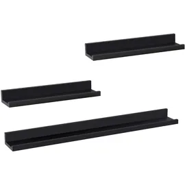 Woltu Wandregal 3 tlg. Schwarz