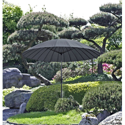 Garden Pleasure Sonnenschirm Sonnenschirm mit 24 Streben, anthrazit, Packung, mit 24 Streben grau