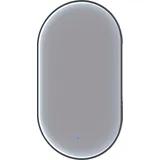 Planetmöbel Spiegel GLORA oval 50x90 cm, Rahmen mit LED-Beleuchtung