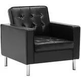 vidaXL Sessel Schwarz Kunstleder