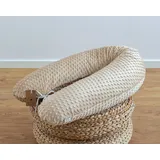 LOOLAY Schwangerschaftskissen - Stillkissen 190 cm - Seitenschläferkissen 100% Minky - mit Abnehmbarem Bezug - Ergonomisches Schwanger Kissen für Schlafen (Beige)
