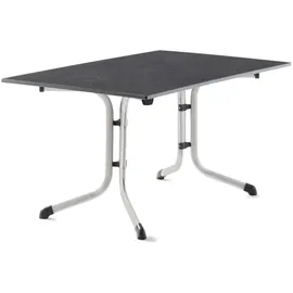 Sieger Boulevard-Klapptisch mit vivodur-Platte 140 x 90 x 73 cm graphit/schieferdekor anthrazit