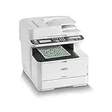 OKI MC363dnw Multifunktionsdrucker (Farbe, Kopieren, Drucken, Scannen, Faxen, A4, 26/30 Farbe/Mono Seiten/Min., 1.200x600 dpi, LAN, WLAN, Duplexdruck, 3.000 Seiten/Monat, max 45.000 Seiten)