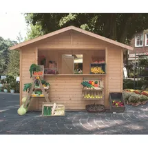 Karibu Marktstand 3,04 x 2,02 m Natur