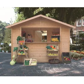 Karibu Marktstand 3,04 x 2,02 m Natur