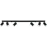 Sollux Lighting RING 6L 6xGU10 schwarz Stahl 16x6x118cm