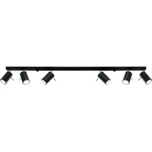 Sollux Lighting RING 6L 6xGU10 schwarz Stahl 16x6x118cm