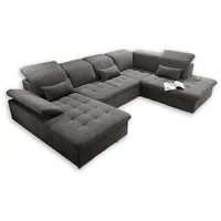 ed exciting design ED Lifestyle Wayne U Sofa 3-teilig Holzwerkstoff/Nosag