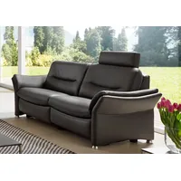 HUKLA 2,5-Sitzer HU-SF15058 Ledersofa, Breite 194 cm, aus Leder, optional Kopfstütze u. WallAway-Funktion schwarz