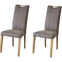 Home Affaire Esszimmerstuhl »Roberta Polsterstuhl, Gestell Eiche massiv« (Set) 2 Stk.Bezug aus strapazierfähiger Microfaser