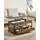 VASAGLE Couchtisch höhenverstellbar Braun Schwarz 50 x 100 x 48-63 cm