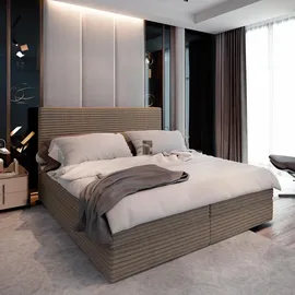 masseno Boxbett mit Bettkasten ¦ braun ¦ Maße cm B: 180 H: 98