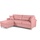 Fun Möbel Ecksofa Schlafsofa MOLDE Stoff (FUEGO) Rosa Ottomane Links
