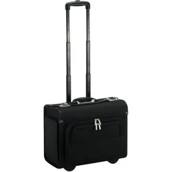 Dermata Business Pilotenkoffer auf Rollen 46 cm - schwarz