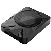 ETON USB 10 AR – sehr kompakter 25 cm / 10 Zoll Untersitz Aktiv Subwoofer für PKWs und Wohnmobile, leistungsstarker aktiver Unterseat Bass mit Verstärker, Langhub-Woofer, 350 Watt