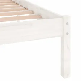 vidaXL Massivholzbett 180 x 200 cm Weiß