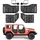 Vevor Röhrentüren 4-türig, Kompatibel mit Jeep Wrangler JL (18–26) & Gladiator JT (20–26), Offroad-Halbtüren aus Stahl (Vorne & Hinten) mit DOT-zertifizierten Außenspiegeln Seitentaschen Schwarz
