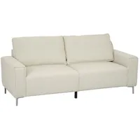 Homcom 3-Sitzer Sofa, Couch mit Armlehnen, Rückenkissen, Wohnzimmersofa mit Cordbezug, Federkern, Dick Gepolstert Polstersofa für Wohnzimmer, Schlafzimmer 193 x 77 x 80 cm, Cremeweiß