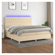vidaXL Boxspringbett 200 x 200 cm Creme