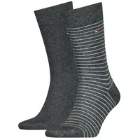 Tommy Hilfiger 2P MEN SOCK STRIPE Dunkelgrau Gr 39/42