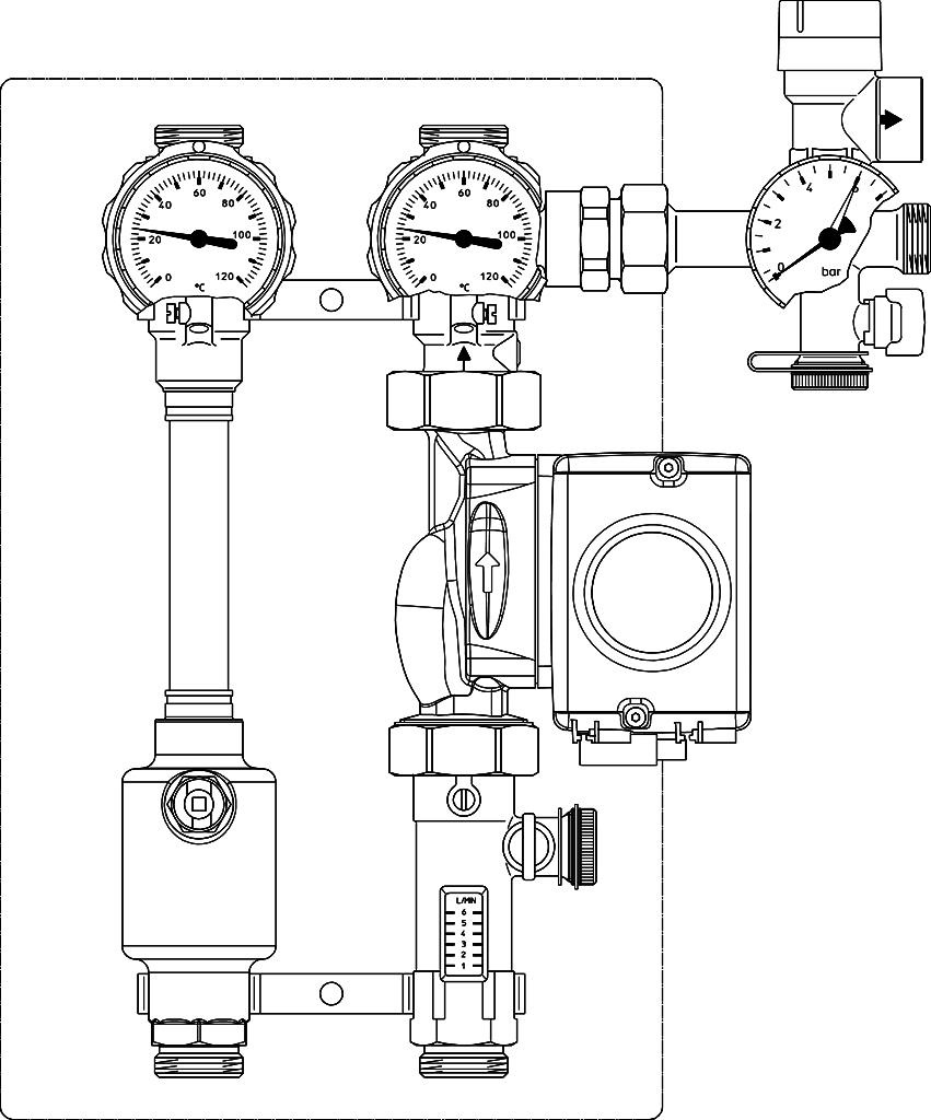 Regusol | Oventrop Station LH-130 mit Wilo Stratos Tec | 2-15 l/min