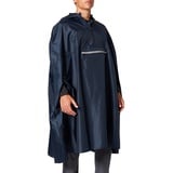 CMP - Unisex-Regenponcho für Erwachsene mit fester Kapuze, Schwarz Blau, M