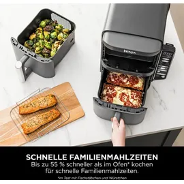 Ninja Double Stack XL SL451EU 9,5 l grau mit Smart Cook System