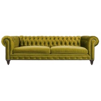 JVmoebel Chesterfield-Sofa Olivengrüner Chesterfield Dreisitzer Modernes Sofa Couch Neu, Made in Europe gelb