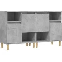 VidaXL Sideboards 2 Stk. Betongrau 60x35x70 cm Holzwerkstoff