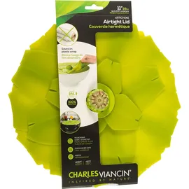 Charles Viancin ARTICHOCKE 28 cm Silikon-Deckel Grün,