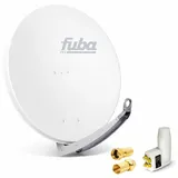 PremiumX Premium X Satelliten-Komplettanlage Fuba DAA 850 W Satellitenschüssel Alu Weiß Quad LNB weiß 8x F-Stecker für 4 Teilnehmer