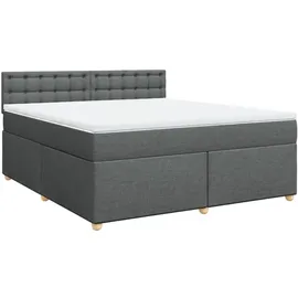 vidaXL Boxspringbett 180 x 200 cm Dunkelgrau